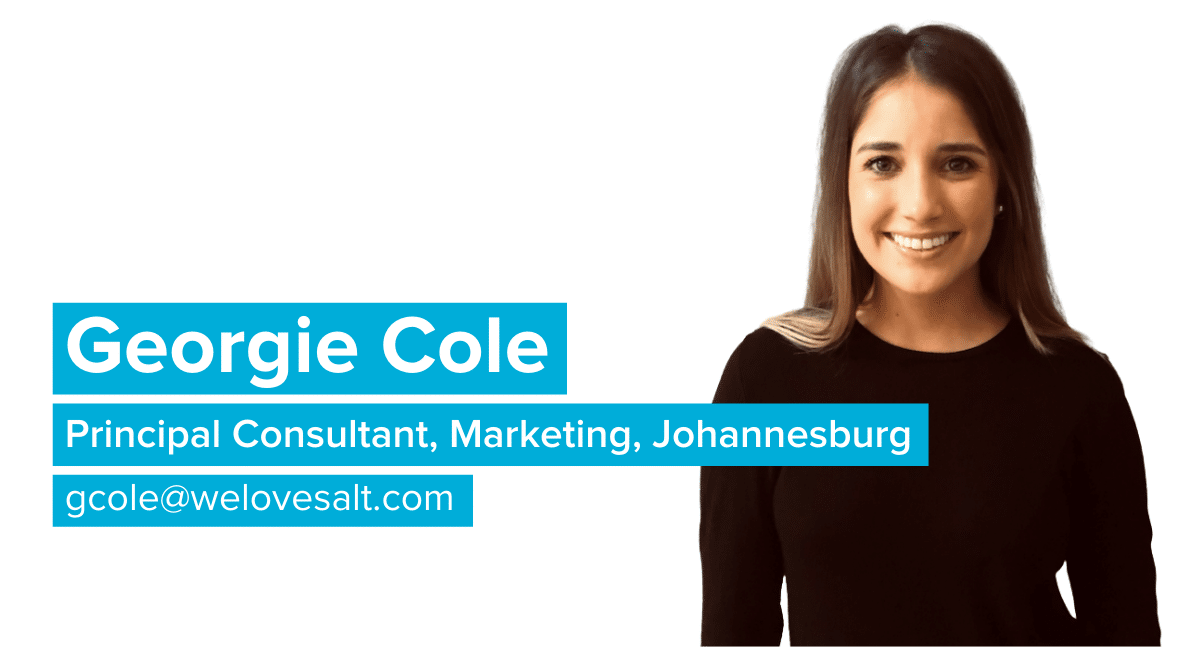 Introducing Georgie Cole, Principal Consultant, Marketing, South Africa