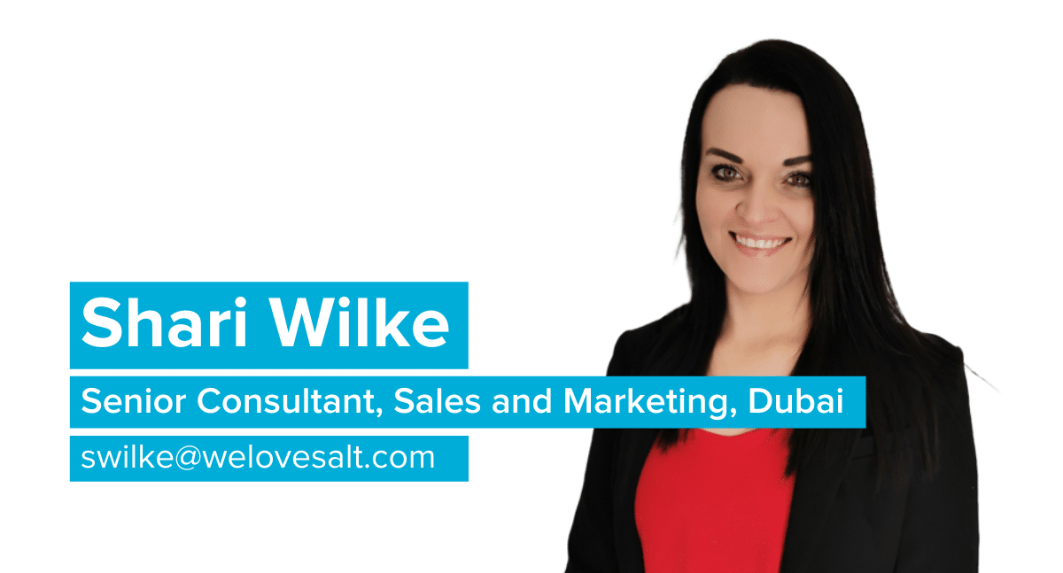 Introducing Shari Wilke, Senior Consultant, Sales and Marketing, Dubai