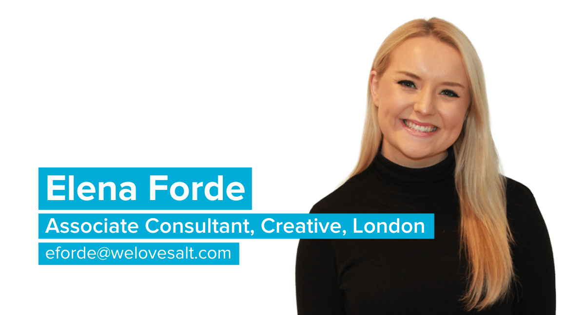 Introducing Elena Forde, Associate Consultant, Creative, London