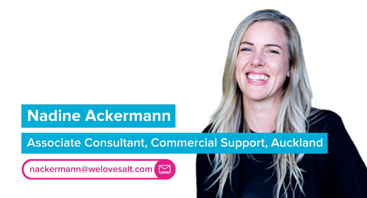 Introducing Nadine Ackermann, Associate Consultant, Commercial Support, Auckland